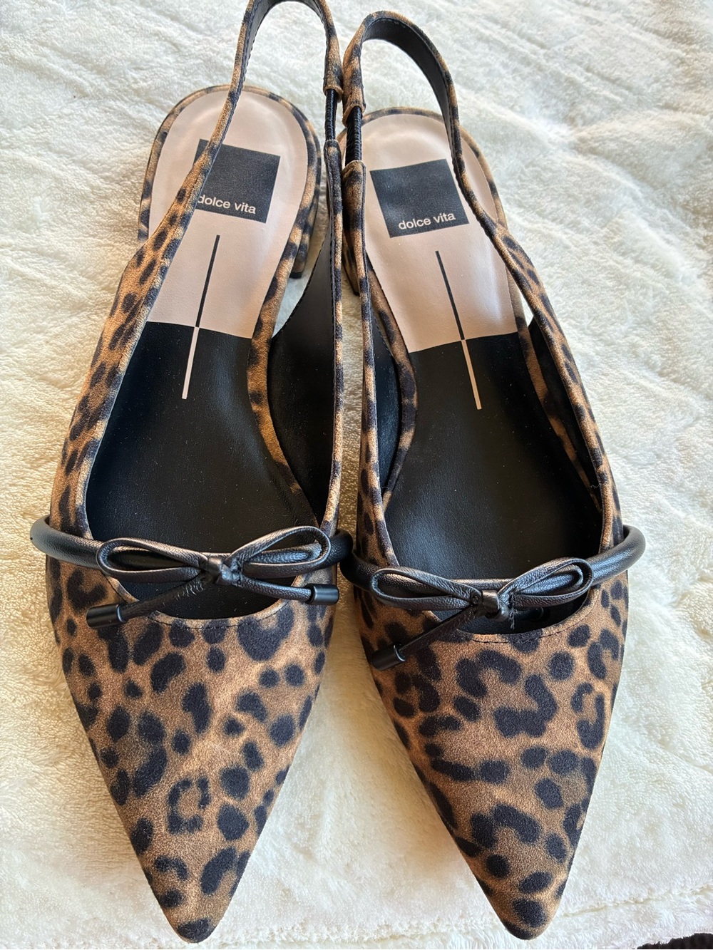 Dolce Vita Women's Leopard Print Pointed Slingback Flats Size 8.5